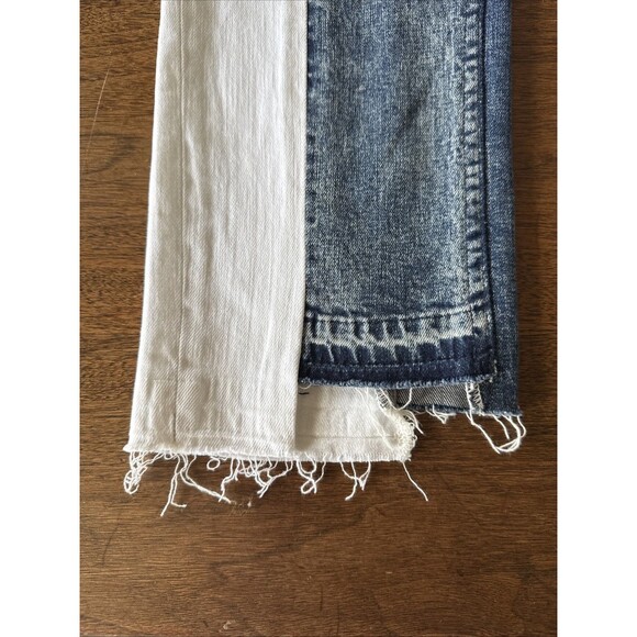 NEW Paige Denim White Hoxton Ankle High rise Patchwork Pants Size 27 MSRP $200 - Picture 3 of 11